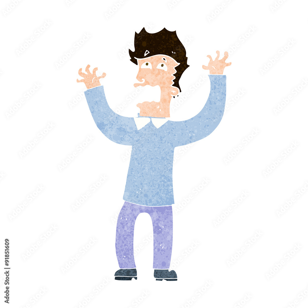 cartoon terrified man cartoon terrified man