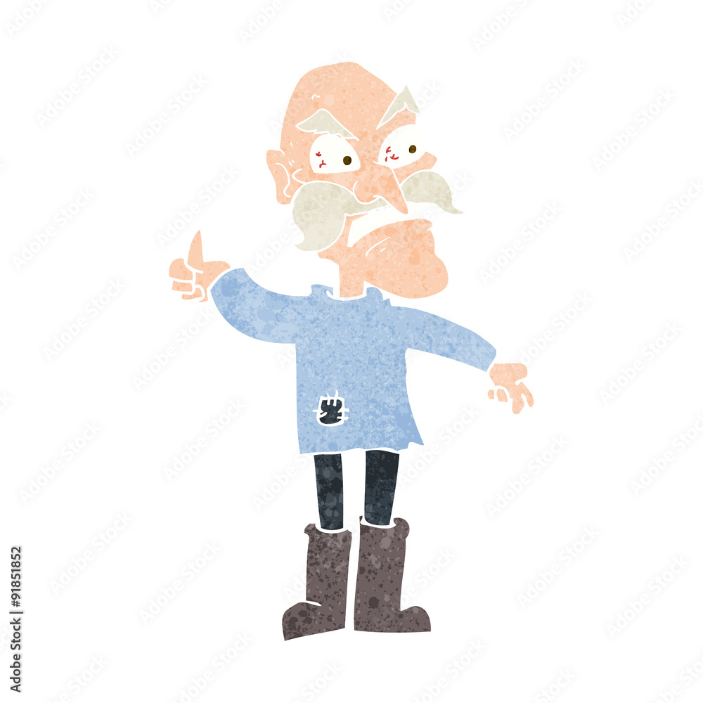 cartoon angry old man in patched clothing cartoon angry old man in patched clothing
