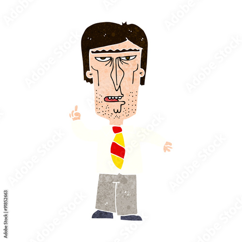 cartoon grumpy boss