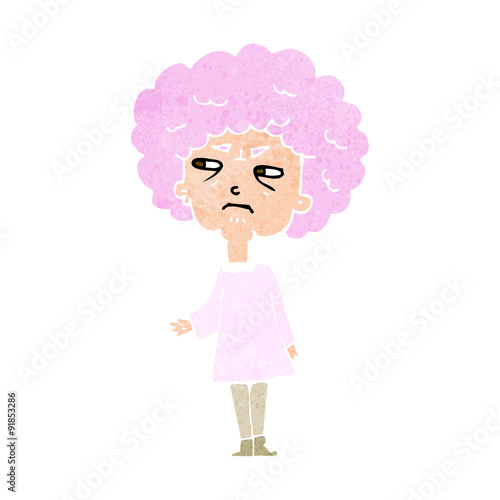 cartoon old lady