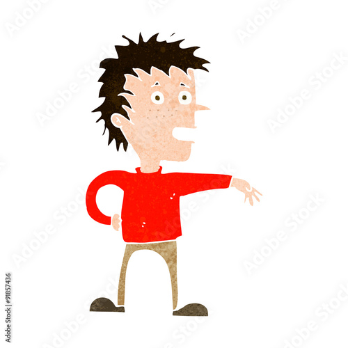 cartoon man making dismissive gesture