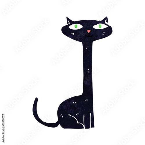 cartoon black cat