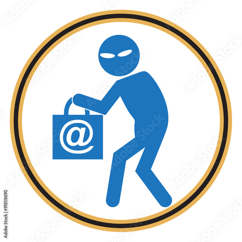 Hacker, Internet security concept. Thief icon