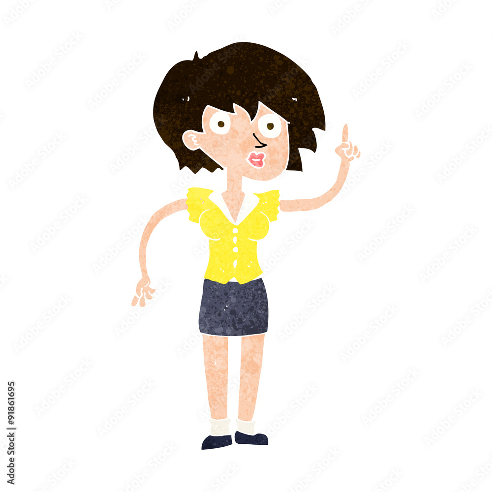 cartoon woman with question cartoon woman with question