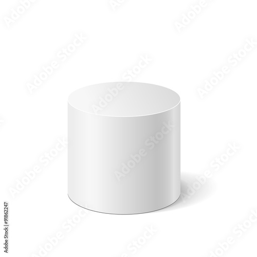 Vector white cylinder 