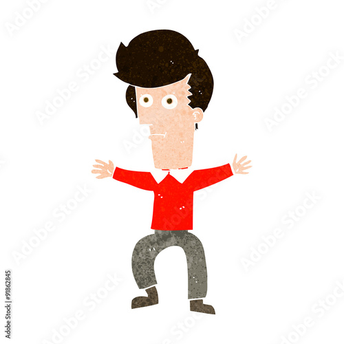 cartoon startled man