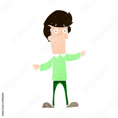 cartoon startled man