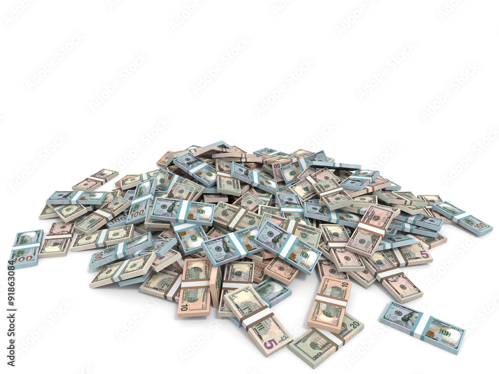Money heap. Different dollar bank notes. Money heap. Different dollar bank notes.