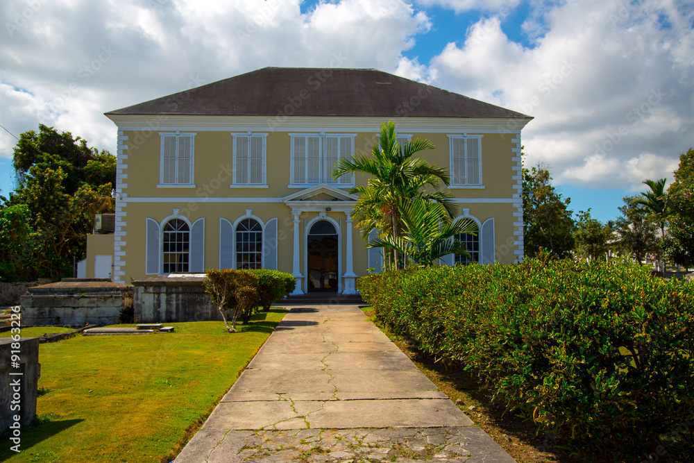 Fototapeta premium Schönes Haus in Nassau, Bahamas