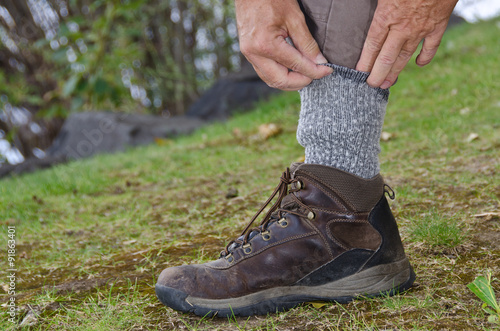 Protecting Against Ticks by Tucking Pants into Socks