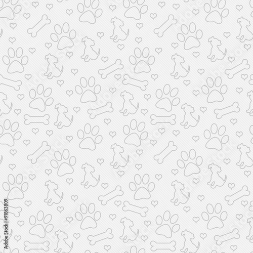 Gray Doggy Tile Pattern Repeat Background