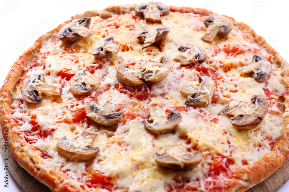 Tasty pizza with vegetables close up Tasty pizza with vegetables close up