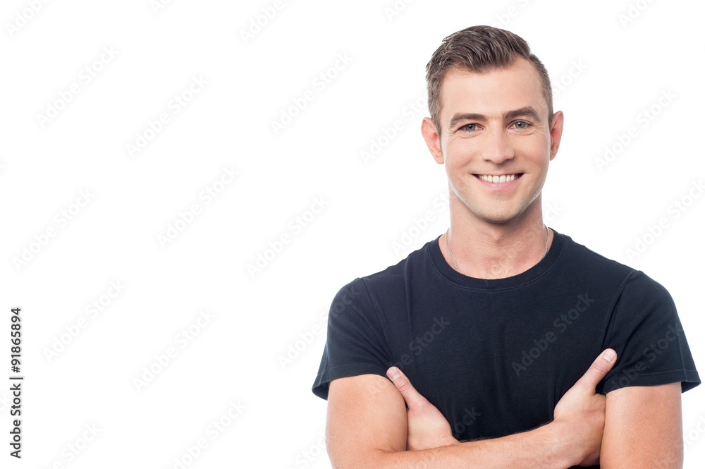 Smiling young causal guy Smiling young causal guy