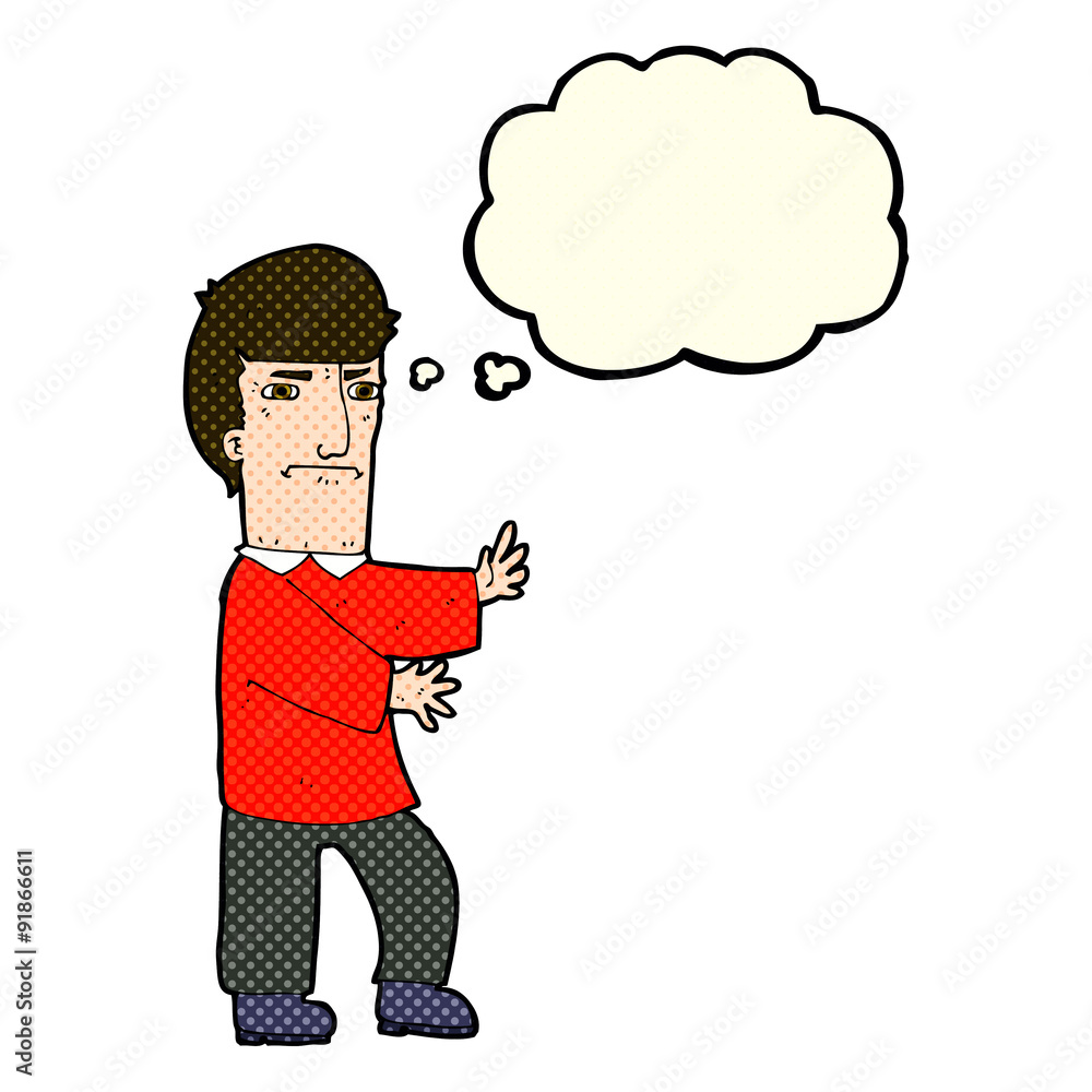 cartoon grumpy man with thought bubble cartoon grumpy man with thought bubble