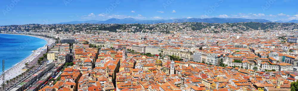 panoramic view of Nice, France