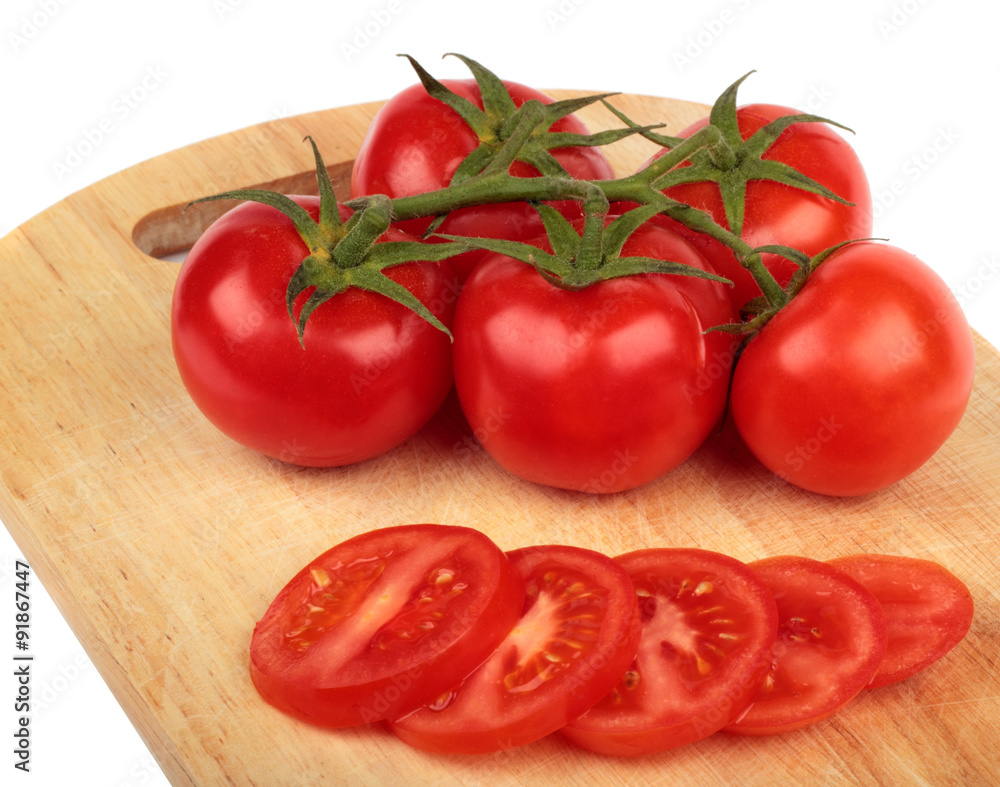 Fresh tomatoes and tomatoes slices Fresh tomatoes and tomatoes slices