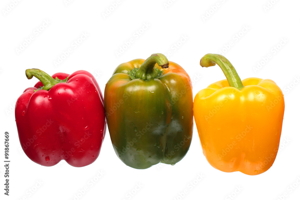 Wet bell peppers