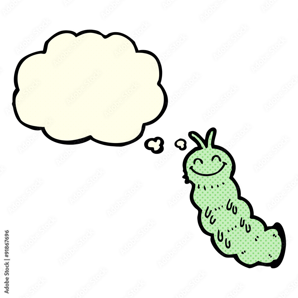 cartoon caterpillar with thought bubble cartoon caterpillar with thought bubble