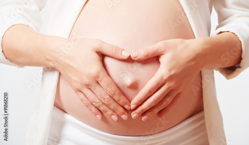 Wallpaper Mural belly tummy of  pregnant woman Torontodigital.ca