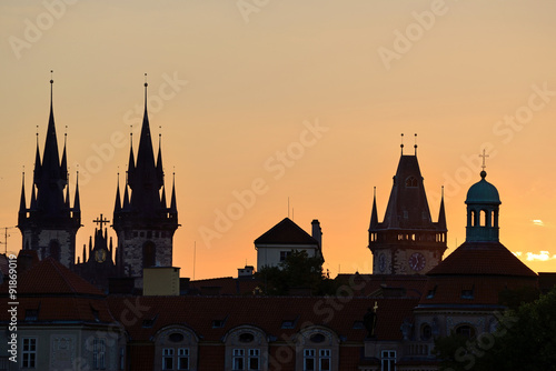 Prague - spires of the old town