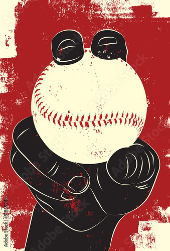 Baseball in hand