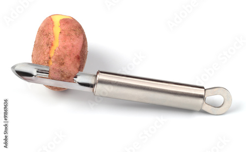 Potato and peeler