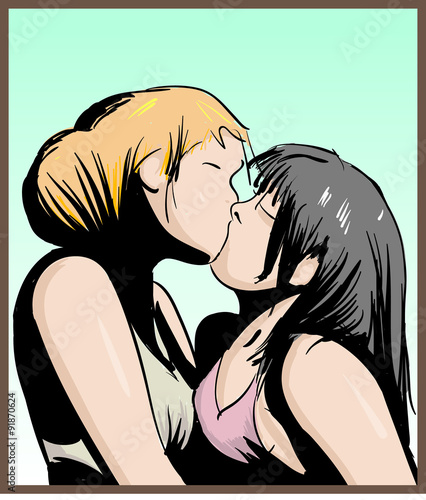 Comic Book Women kissing