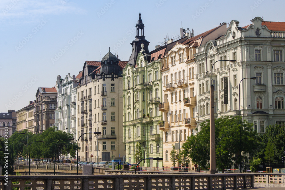 the historic banks of the Vltava
