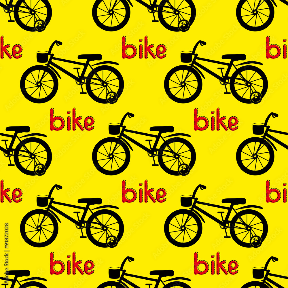 Seamless bicycle pattern. Kids bike. Vector illustration Seamless bicycle pattern. Kids bike. Vector illustration