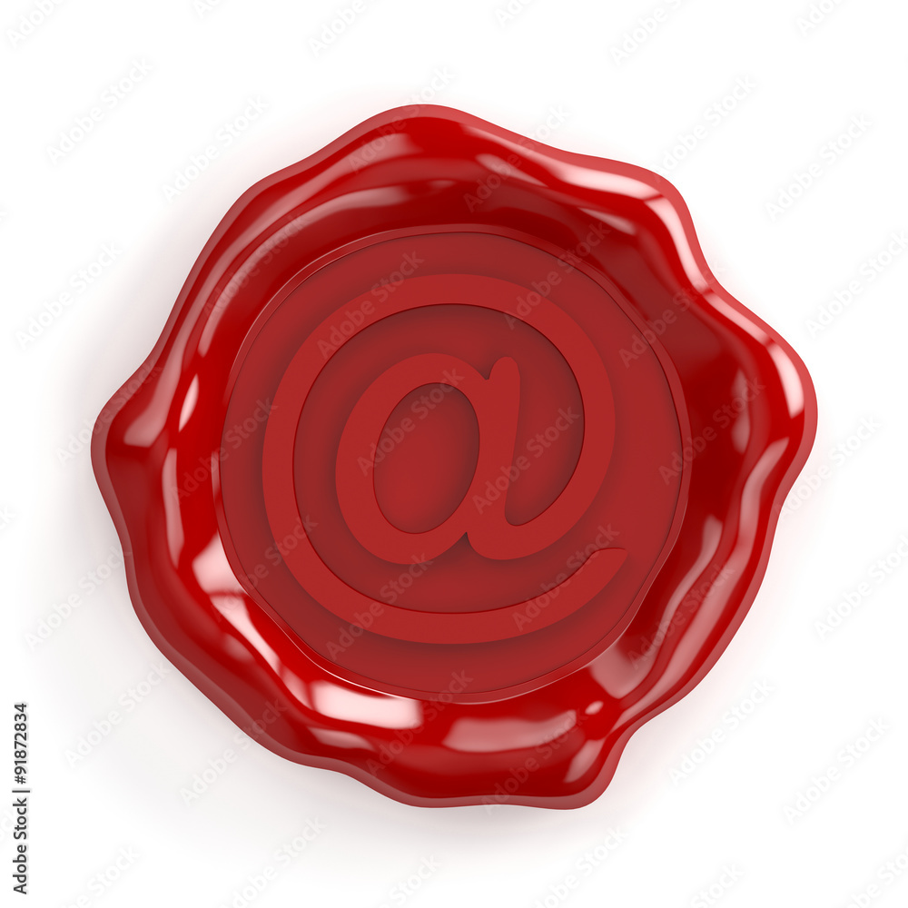 sigillo ceralacca con icona E-MAIL sigillo ceralacca con icona E-MAIL