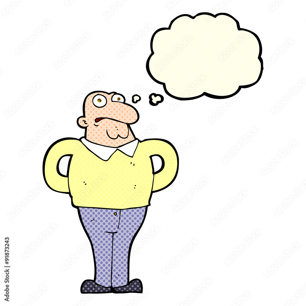 cartoon worried man with thought bubble cartoon worried man with thought bubble