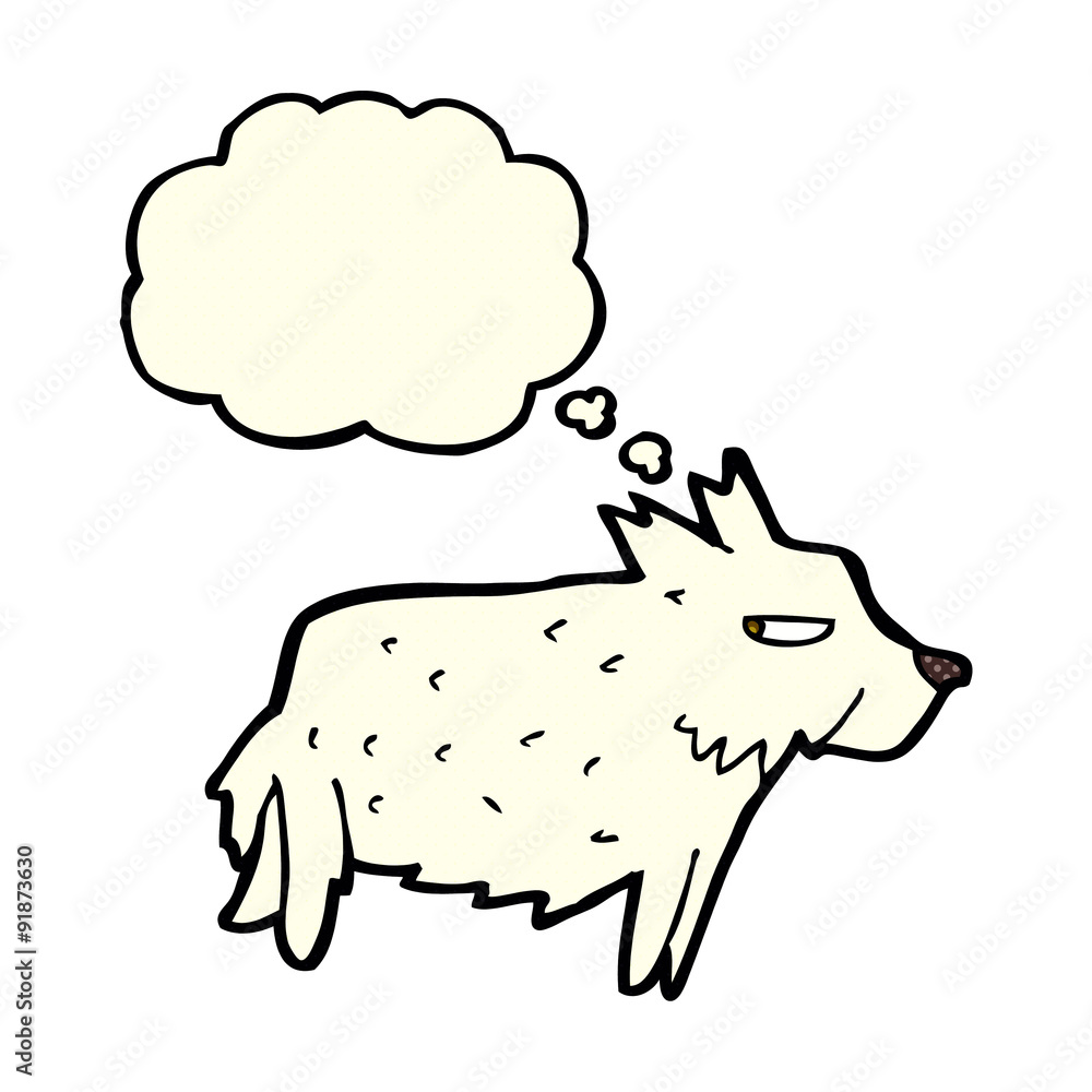 cartoon terrier with thought bubble cartoon terrier with thought bubble