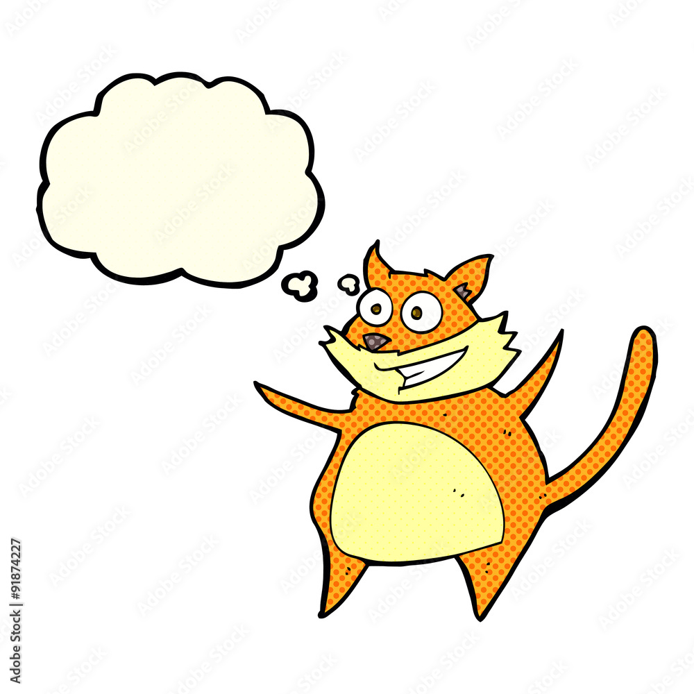 funny cartoon cat with thought bubble funny cartoon cat with thought bubble
