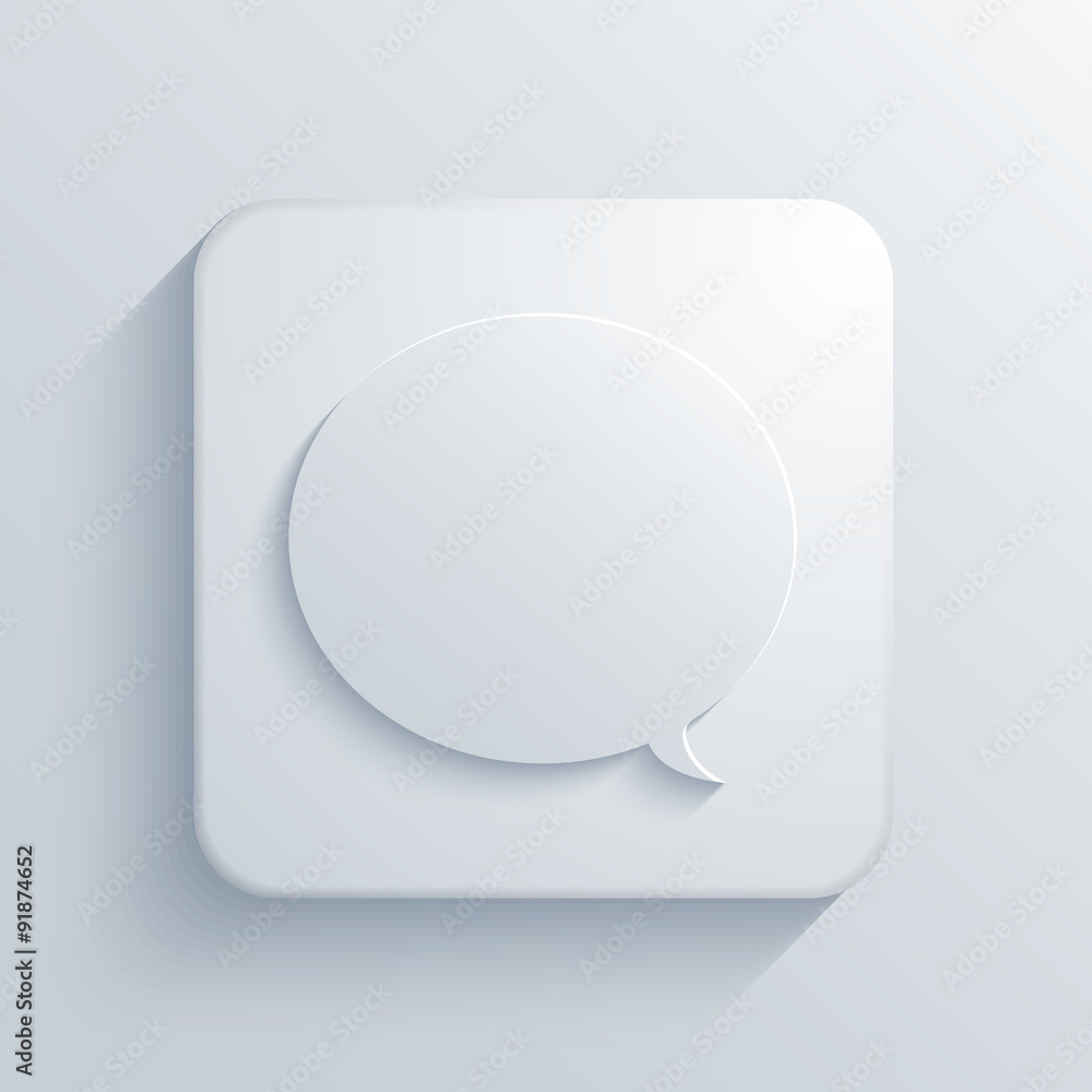Vector modern bubble speech light icon Vector modern bubble speech light icon