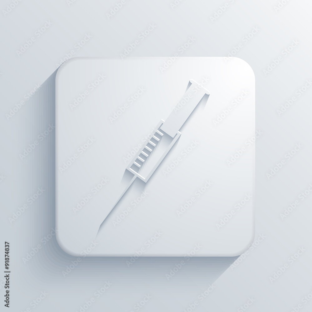 Vector modern syringe light icon Vector modern syringe light icon