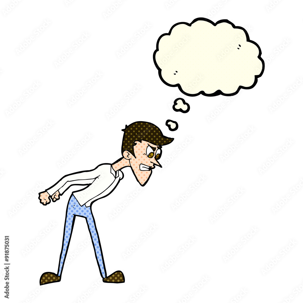 cartoon angry man with thought bubble cartoon angry man with thought bubble