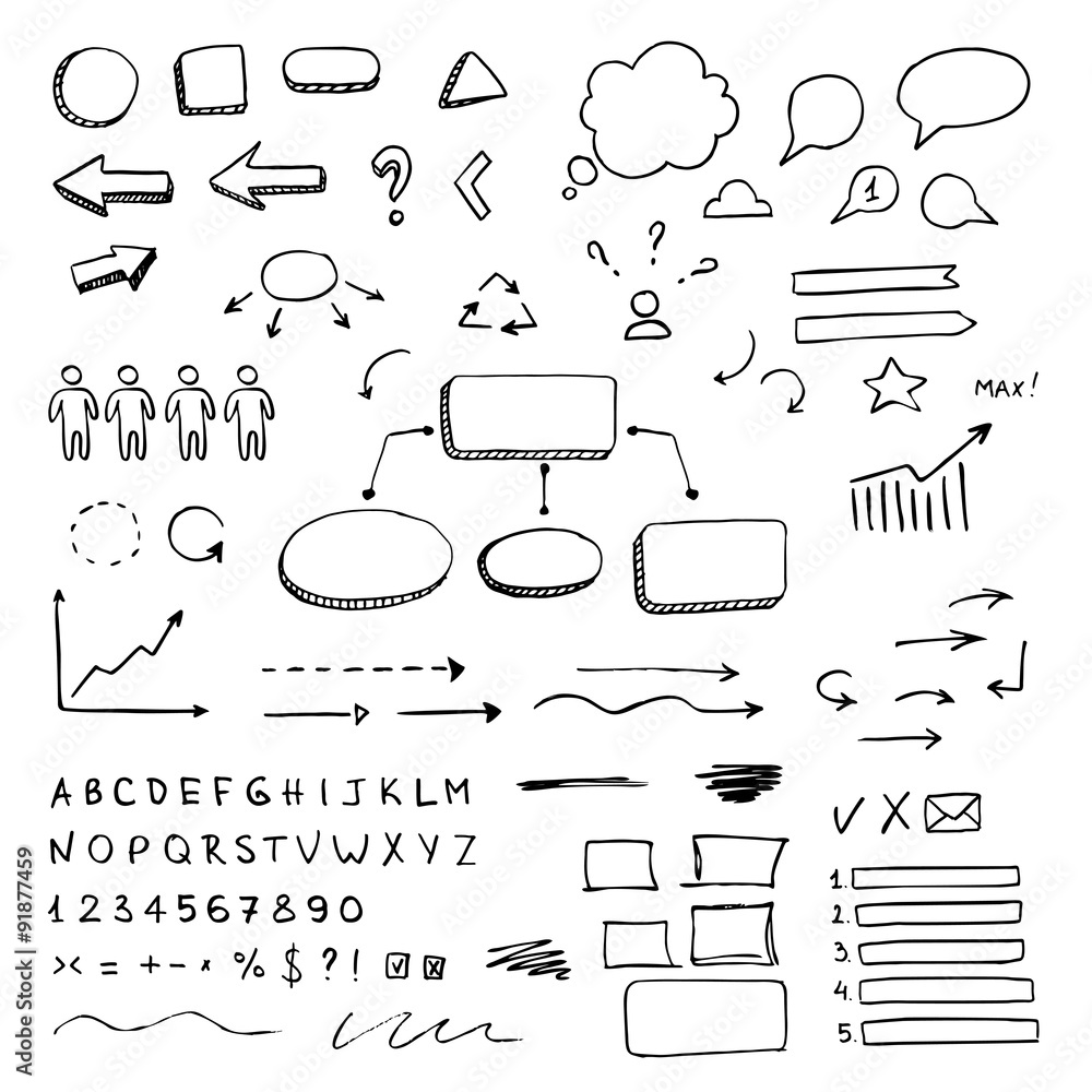 Hand drawn vector elements Hand drawn vector elements