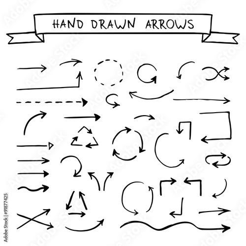 Hand drawn arrows