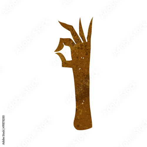 cartoon okay hand gesture