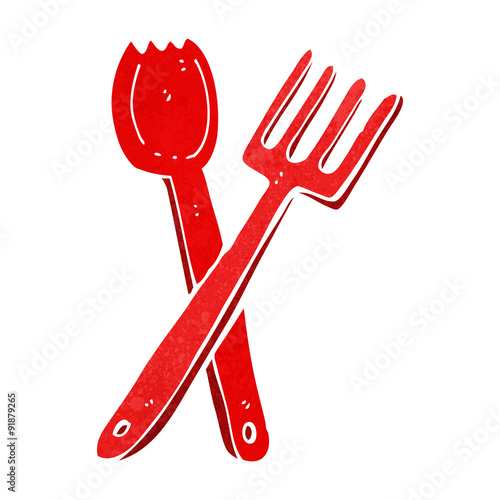 cartoon cutlery