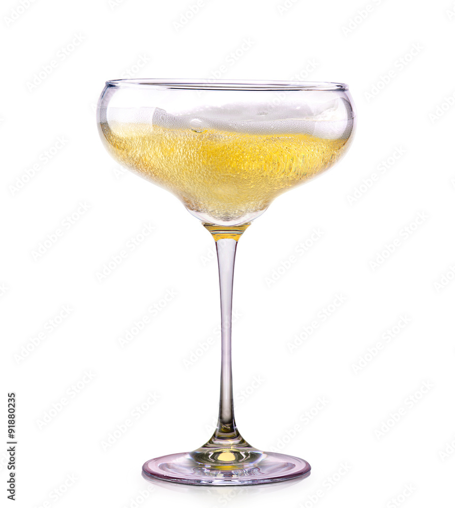 Glass of champagne isolated on a white Glass of champagne isolated on a white