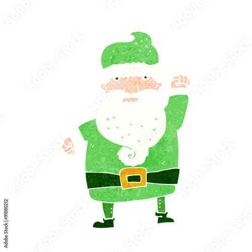 cartoon angry santa claus