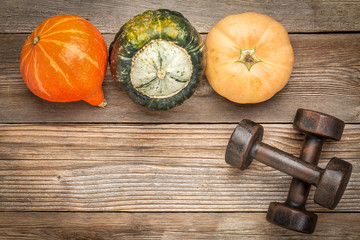 fitness concept with fall theme