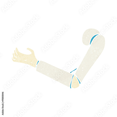 cartoon prosthetic arm