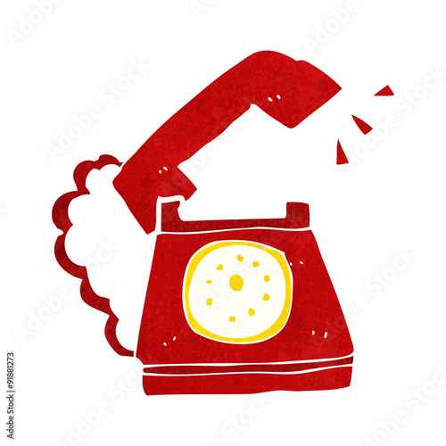 cartoon ringing telephone