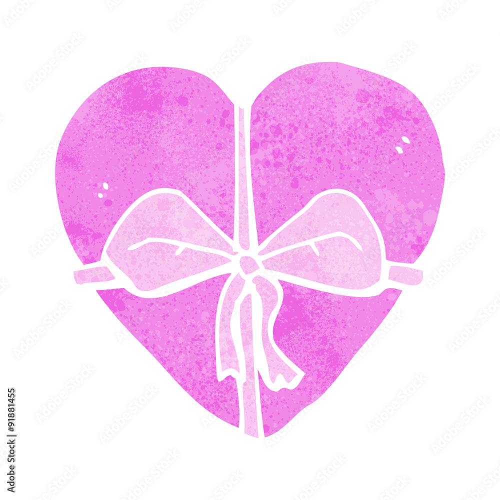 Fototapeta premium cartoon heart shaped present