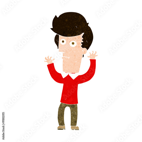 cartoon shocked man