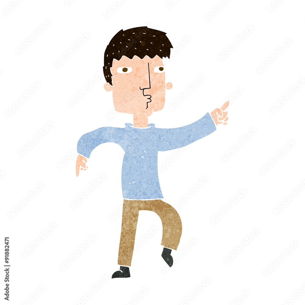 cartoon dancing man