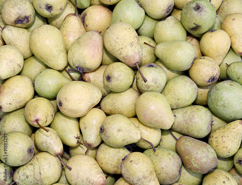 Backgrounds of ripe juicy yellow pears