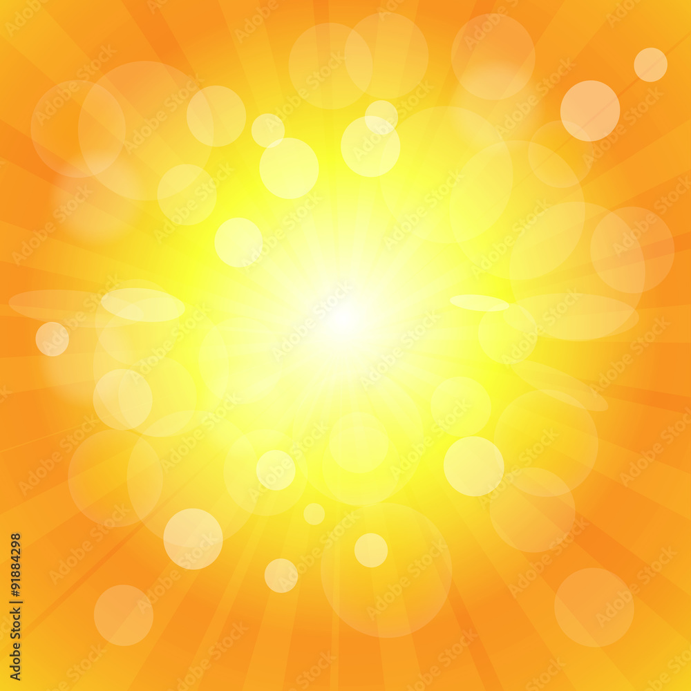 Obraz premium Bright sun effect background vector.